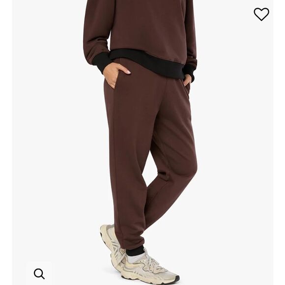 WeWoreWhat Womens Brown Fleece Slim Leg Joggers - Picture 1 of 4